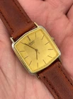1982 Vintage Seiko Men's Gold-Tone Square/Tonneau Watch w/New Band - 8621 Quartz