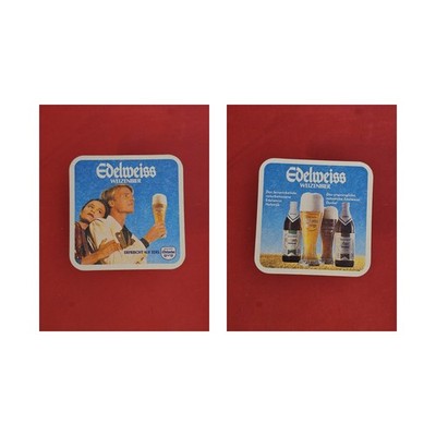 Edelweiss Erfrischt auf Edel Brauerei Bierdeckel Bier