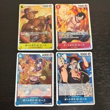 One Piece Card Game Portgas D Ace 4 Cards Lot Japanese TCG straw hats piretes