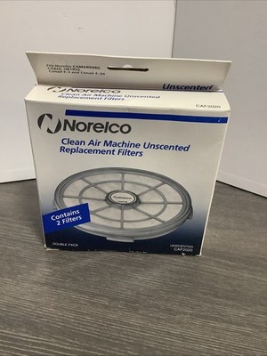 2 Pack Norelco Clean Air Machine Replacement Filter CAF2020 Unscented NOS