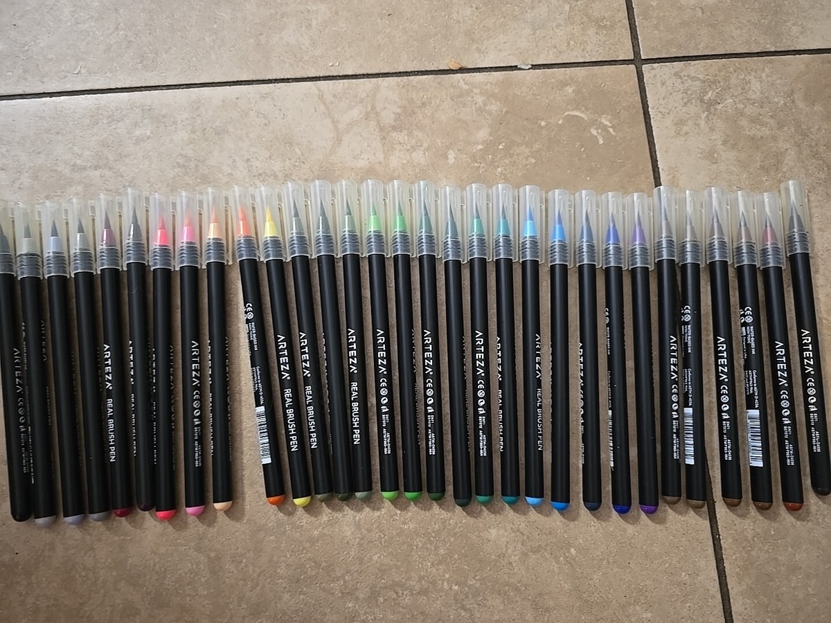 Arteza Real Brush Pens, Set of 29 Markers 851309007418|