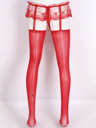 Medias sexy de encaje Sissy para hombre lencería transparente elegantes disfraces ropa de dormir ropa interior - Imagen 67 de 100