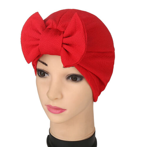 Women's Solid Color Bow Turban Hijab Fashion Head Wrap Headscarf - Picture 25 of 29