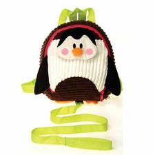 Fiesta Kids Toddler Baby Penguin Corduroy Safety Harness Backpack Travel bag NEW
