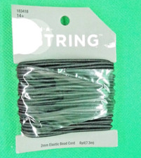 On a String 183418 Elastic Cord, 2mm, 8 Yds, Black - Details Below