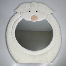 Vintage James Haddon Hand Carved Pig Mirror Cute Decorative