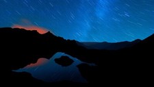 Landscape nature long exposure night mountains Custom Gaming Mat Desk