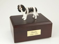 King Charles Spaniel, Black Pet Cremation Urn Available 3 Diff. Colors  4 Sizes
