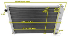 87 88 89 90 Chevy Suburban 19 Tall Core Champion 3 Row Aluminum Radiator Cc716