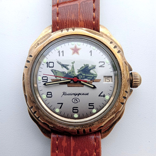 Russian officer's watch Vostok Komandirskie. HISTORY OF UKRAINE 2022.