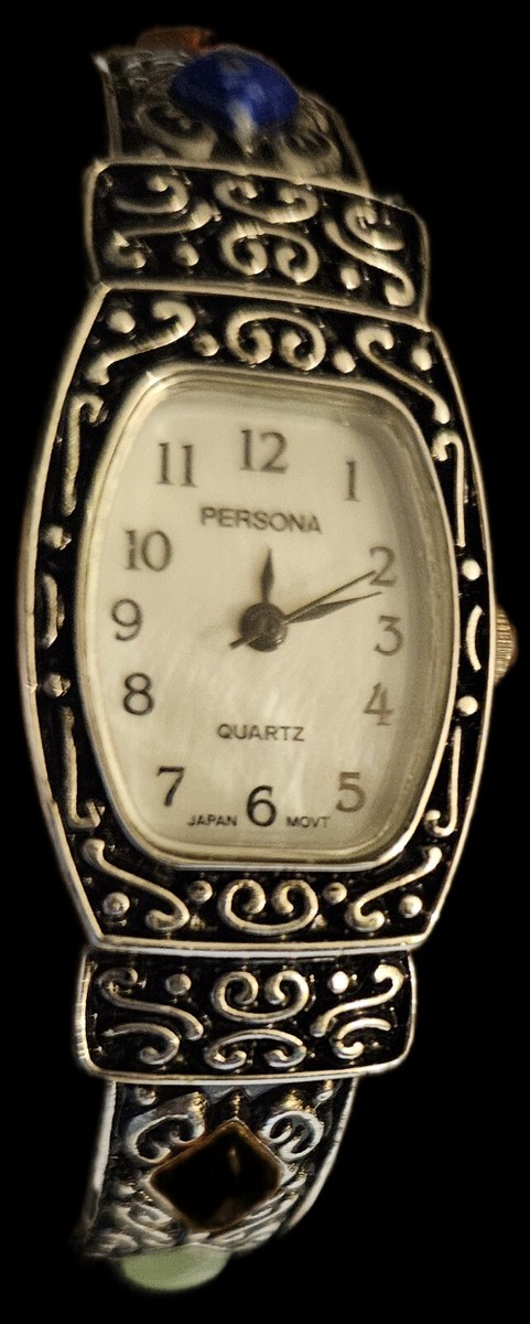 Persona Watch Women 20mm Scroll Colorful Stone Open Cuff New  display picture 2