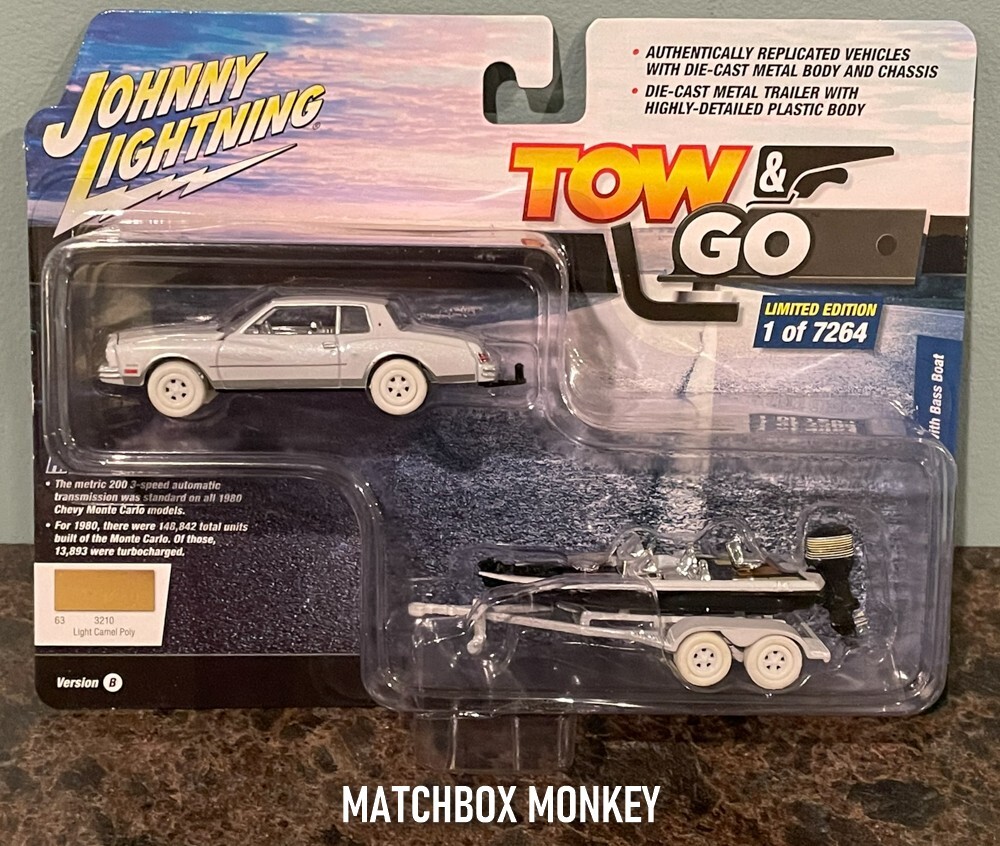 Johnny White Lightning Chase 1980 Chevy Monte Carlo w/ Bass Boat +