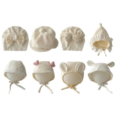 Turban Hat Lace Princess Ear Protections Infant Bonnet Neonatal Fetal