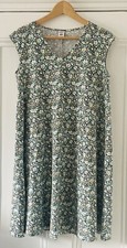Liberty Uniqlo Women’s Blue Floral V-Neck Sleeveless Jersey Dress S UK 10 EU 38