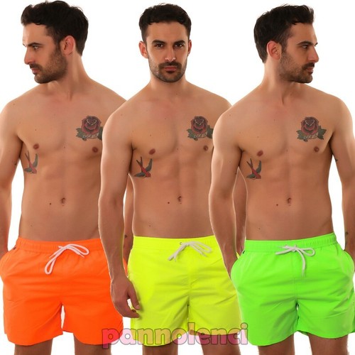 Bermuda uomo costume FLUO pantaloncini mare boxer swimsuit nuovi N3033 |  eBay