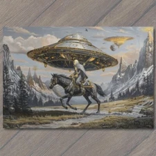 Art Print Alien God Civilization Religious Deity Ceremony Sacred Ritual Spaceshi