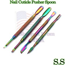 Rainbow Cuticle Pusher Remover Kit, Cuticle Tools, Manicure Sets, Double Ended,