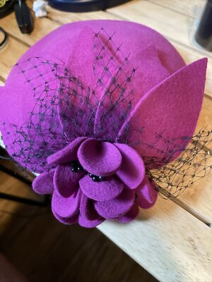 Wool Felt Flower Hat