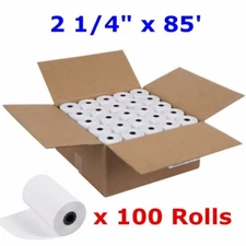 100 Rolls Case 2 1/4"  x 85' Cash Register Credit Card POS Receipt Thermal Paper