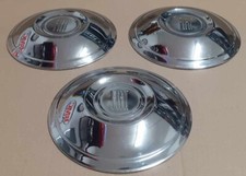 3 pezzi borchie coppe ruota in acciaio inox Fiat 600 D - 2° serie