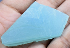 Untreated 81.25 Ct Natural Chalcedony Deep- Blue Translucent Superb Rough Slab