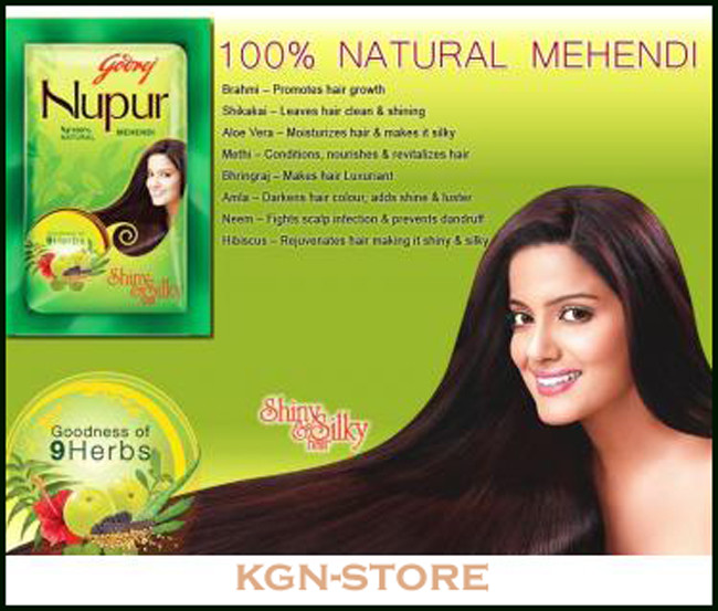 100%pure Godrej Nupur Mehendi Powder for hair dye & hair color