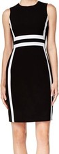 NEW! CALVIN KLEIN SLEEVELESS COLORBLOCK FITTED CASUAL WORK FORMAL DRESS WOMENS 6