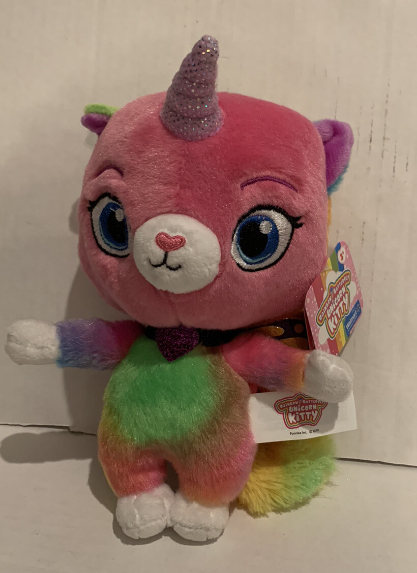 rainbow butterfly unicorn kitty plush
