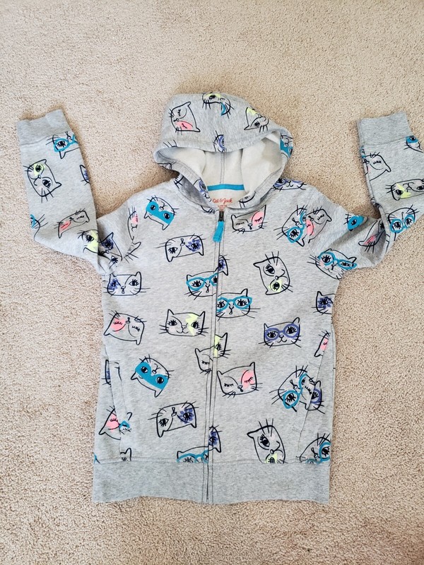 Cat & Jack Cat Graphic Cotton/Polyester Hoodie NWOT Size 10/12