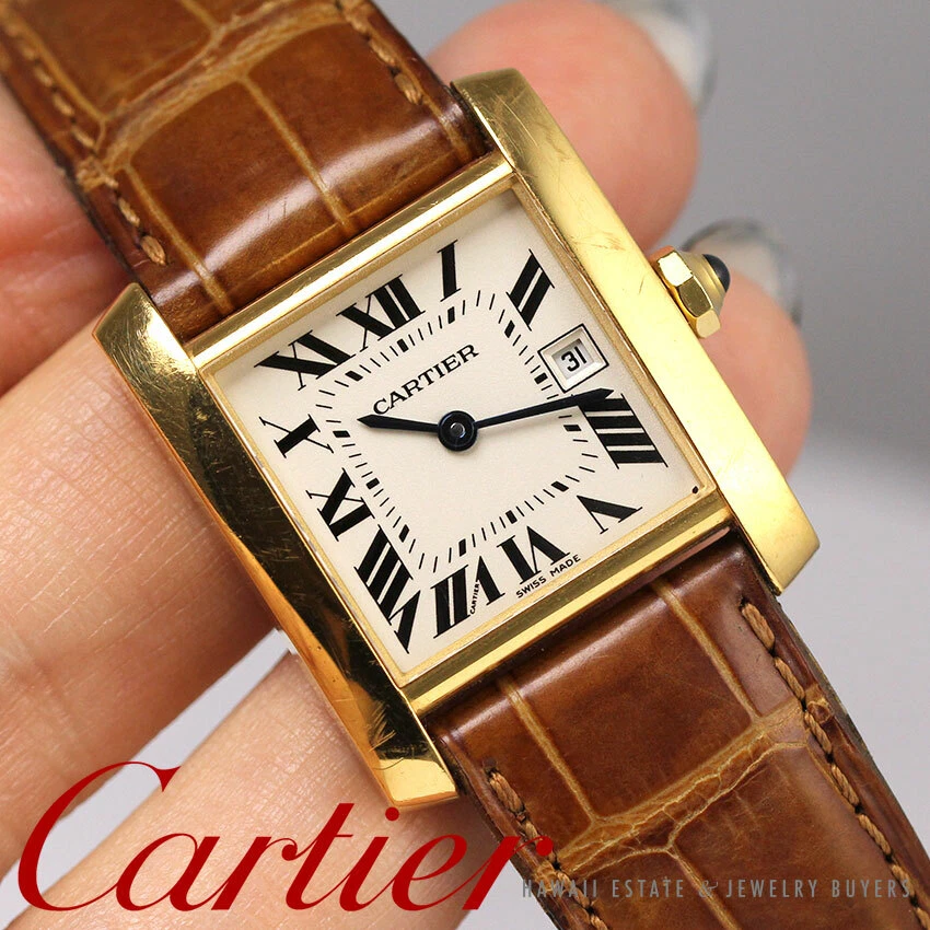 Cartier Tank 18k Yellow Gold Ladies Watch