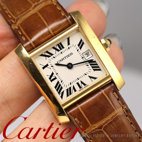 CARTIER TANK LADIES REF 2466 18KYG 