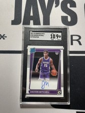 2021-22 Donruss Optic DAVION MITCHELL Rated Rookie Auto RC SGC Auto 10 Card 9