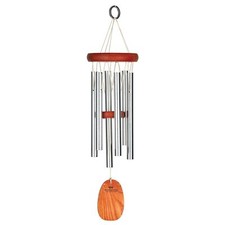Woodstock Chimes Amazing Grace Wind Chime for Outside 16" Small Silver, Outdo...