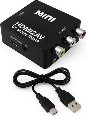OcioDual HDMI auf RCA, HDMI RCA Adapter, Adattatore HDTV ad AV, Conessione AV,