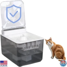 Cordless 3L Cat Water Fountain with Motion Sensor, Ultra Quiet, BPA-Free, Black