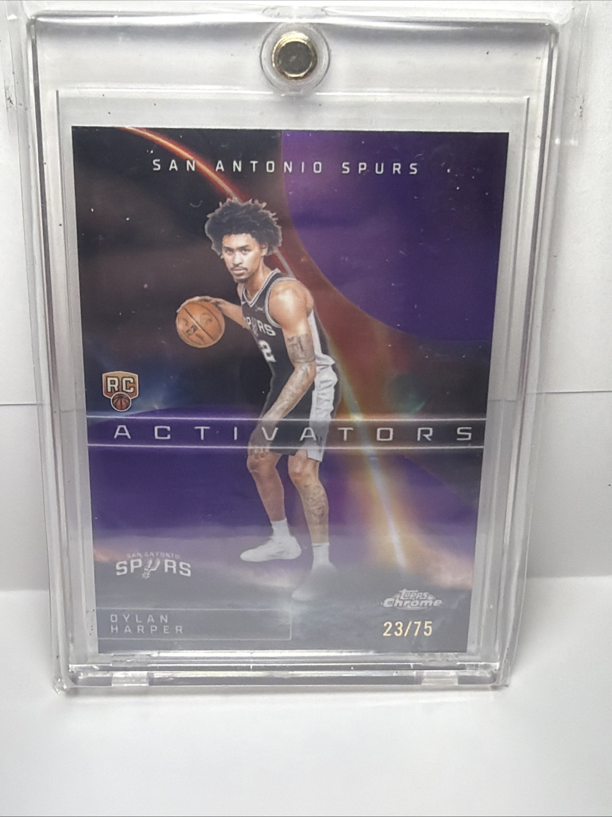 2025-26 Topps Chrome Dylan Harper #AC- 12 Activators Insert Purple Ref /75 RC