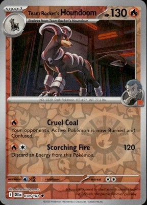 Team Rocket's Houndoom 038/182 Sv10: Destined Rivals Reverse Holo