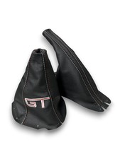 Embroidered Gt Shift Parking Brake Boot For 94 -04 Ford Mustang Red White Stitch