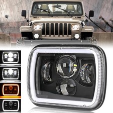 5x77x6 Led Headlights Z-beam For Jeep Cherokee Xj 84-01 Wrangler Yj 1986-1995