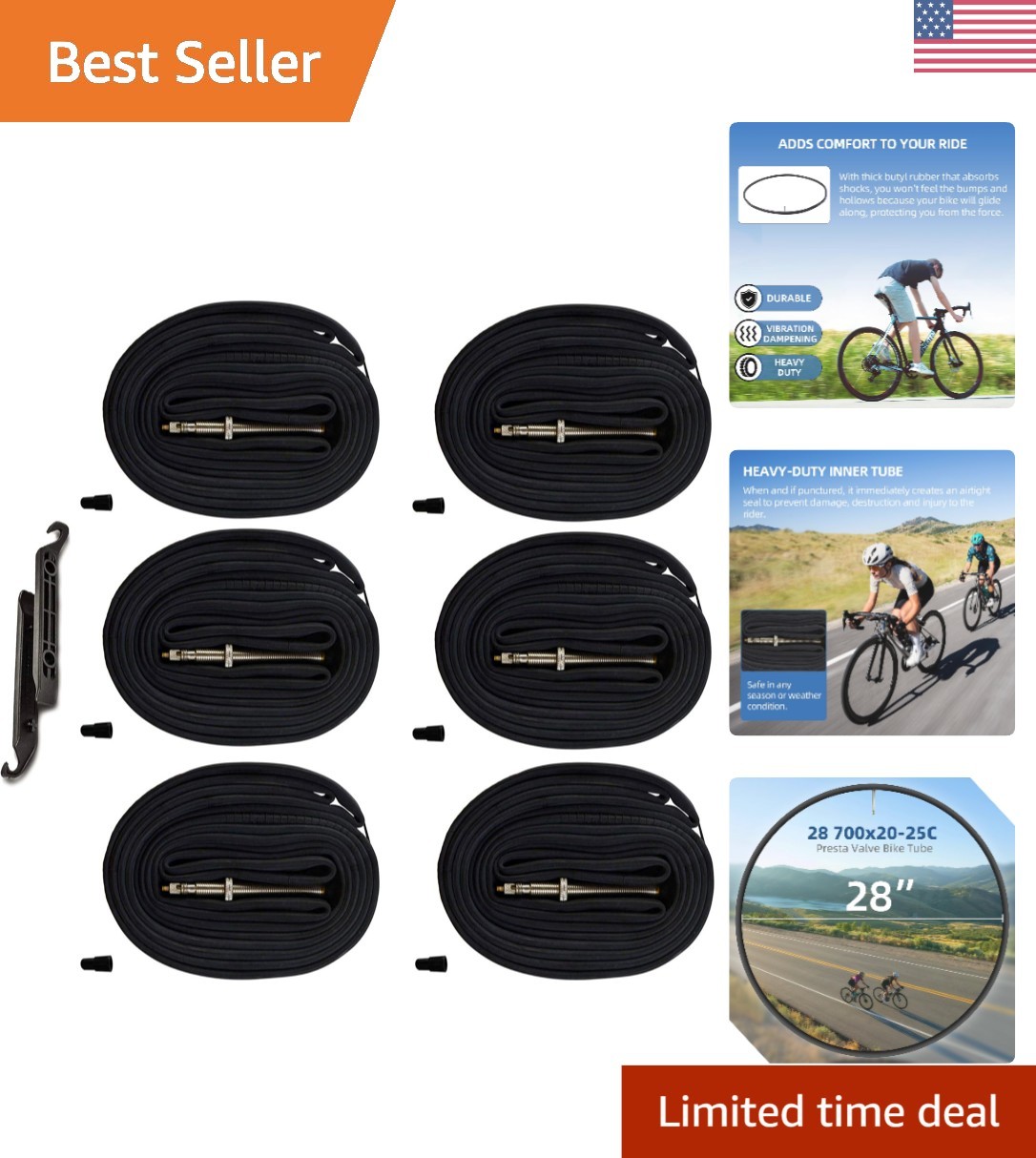 High-Quality 700x20-25C Road Bike Inner Tubes - Durable with