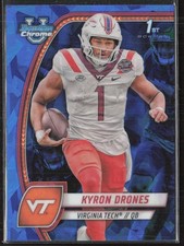 2024 Bowman University Chrome Sapphire #119 Kyron Drones Virginia Tech (C3)