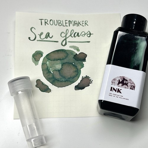2mL Troublemaker Sea Glass Green Blue Brown Fountain Pen Ink Sample