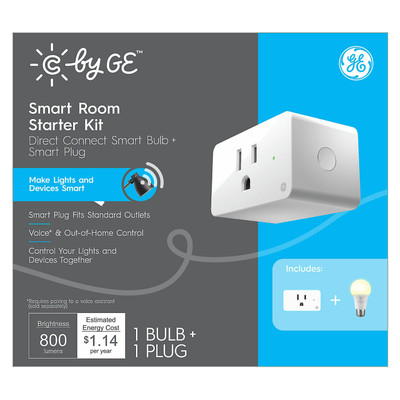 Smart Room Starter Kit Direct Connect Smart Bulb + Smart Outlet Plug, White