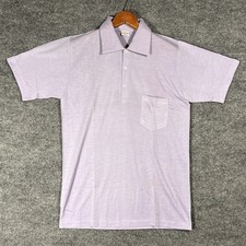 VINTAGE 50s Penneys Towncraft Polo Shirt Mens Size Medium Purple Lavender 1950s