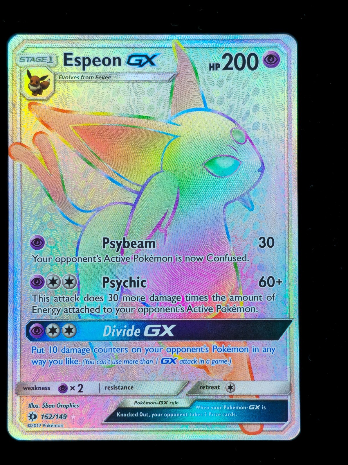 Espeon GX 152 Pokémon Sun Moon 2017 LP 🔥🔥🔥