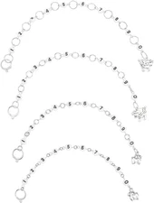BENECREAT 4 Pcs 4 Style Row Counter Chains Set, Alloy Sheep Charm Chain Row Coun