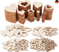 Ilauke 500 StüCk Holzscheiben Deko Zum Basteln Holzherz Dekoration Holzherzen