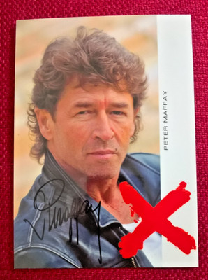 Original Autograph of Peter Maffay, Colour Picture Card, Postcard Size