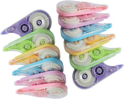 12 Pcs White Out Correction Tape Portable Whiteout Roller for Home Office