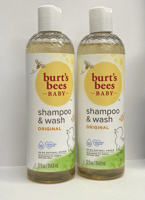 Burt's Bees Baby Shampoo and Wash Original 99% Natural 12 oz. Each ( Pack Of 2)